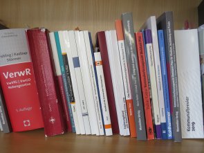 Gesetzbücher im Regal stehend