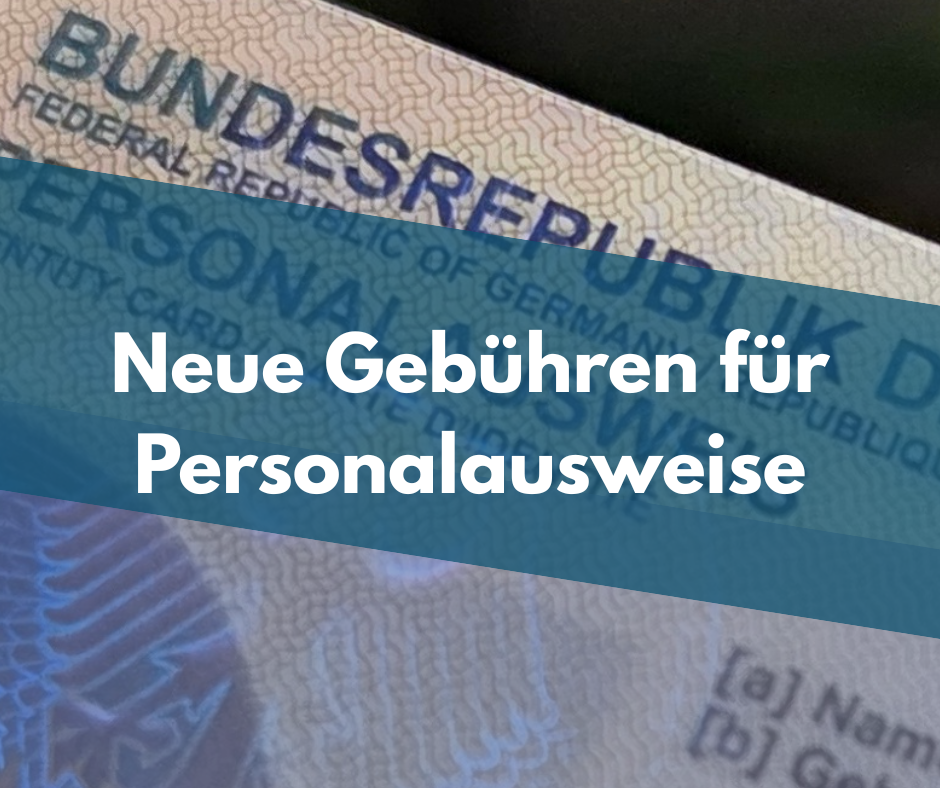 Ausschnitt Personalausweis mit neuen Gebühren