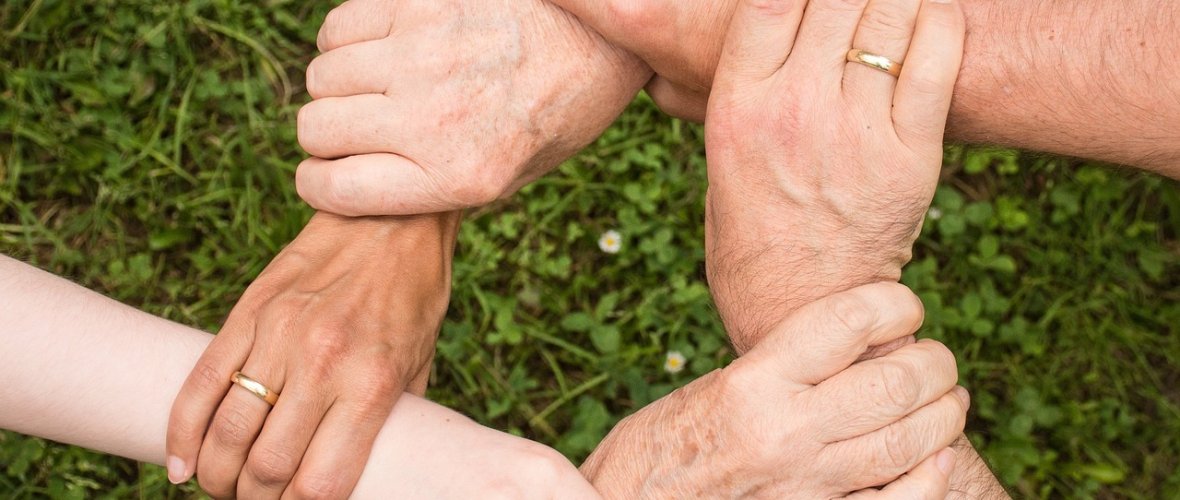 Hände für Gemeinsamkeit