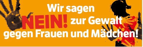 Symbolbild Nein sagen zur Gewalt gegen Frauen